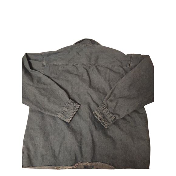 Vintage American Rave Chambray Button Up Shirt Classic Lightweight Casual - Picture 5 of 5